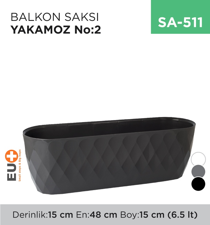 Balkon Saksı Yakamoz No:2 (6.5 Lt) (Krs-472) - Koli:10 Adet