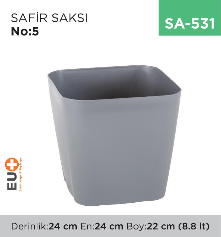 Safir Saksı No:5 Tabaksız(Sf05) - Koli:1 Adet