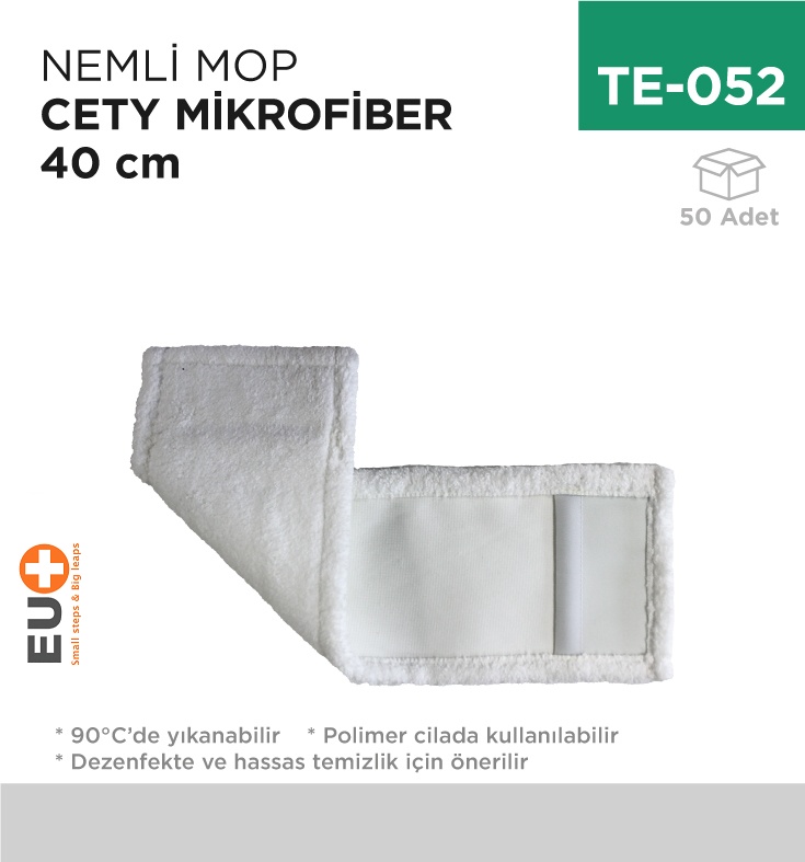 Nemli Mop Cety Mikrofiber 40 Cm - Koli:50 Adet