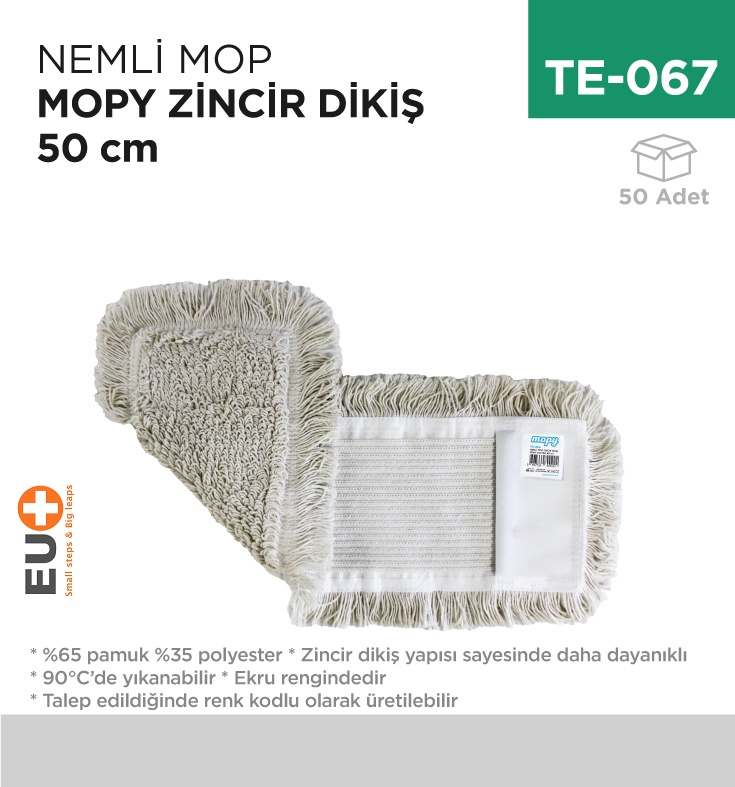 Nemli Mop Cety Zincir Dikiş 50 Cm