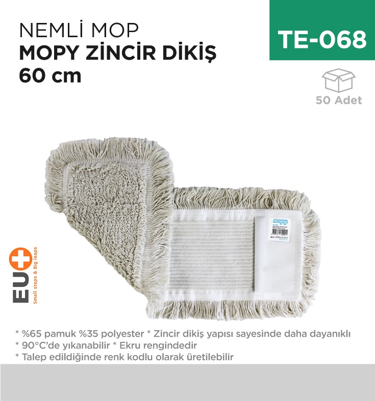 Nemli Mop Cety Zincir Dikiş 60 Cm - Koli:50 Adet