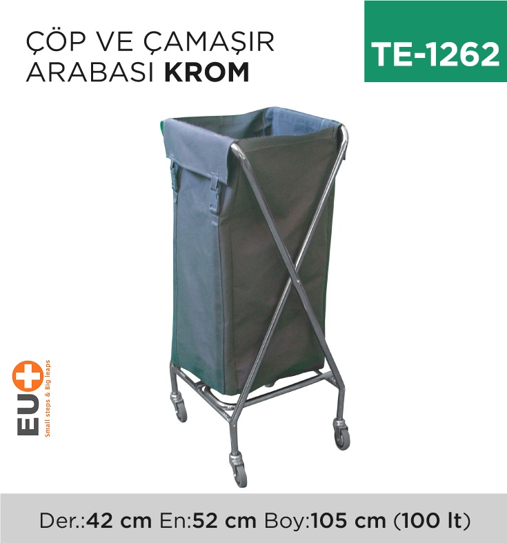 Çöp Ve Çamaşır Arabası Krom