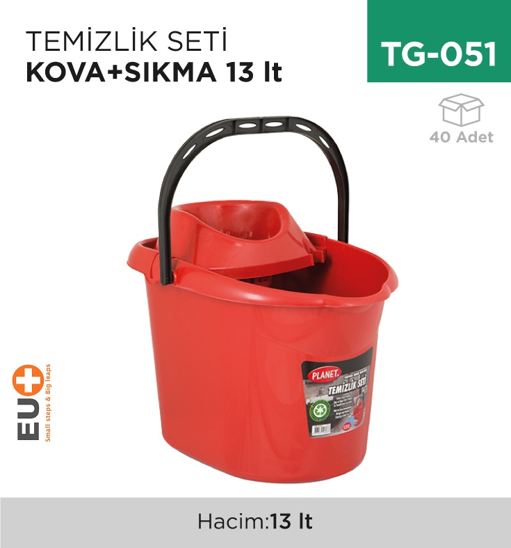 Temizlik Seti Kova+Kep 13 Lt(Up 603)