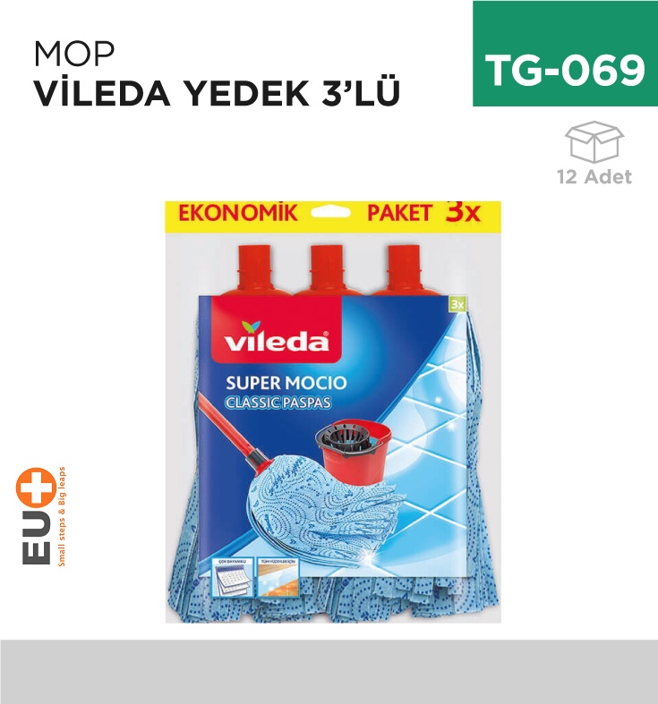 Mop Vileda Yedek 3'Lü (2+1)