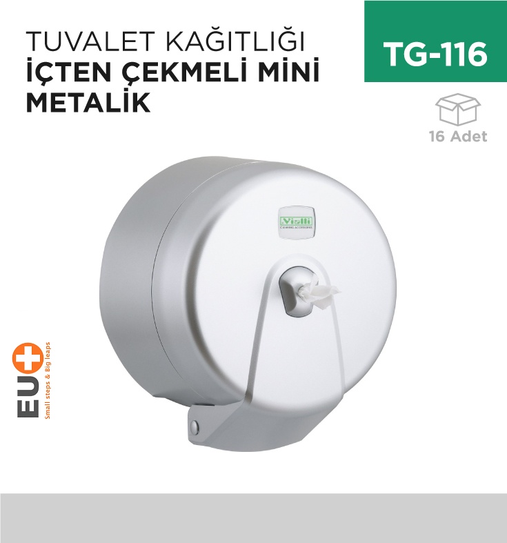 Tuvalet Kağıtlığı İçten Çekmeli Mini M.Gri (K3M)