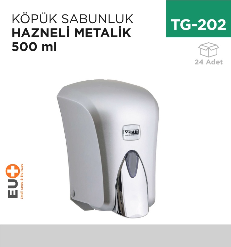 +Köpük Sabunluk Hazneli M.Gri 500 Ml (F5C) - Koli:24 Adet