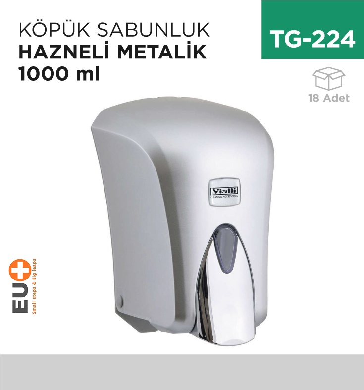 +Köpük Sabunluk Hazneli M.Gri 1000 Ml (F6C)