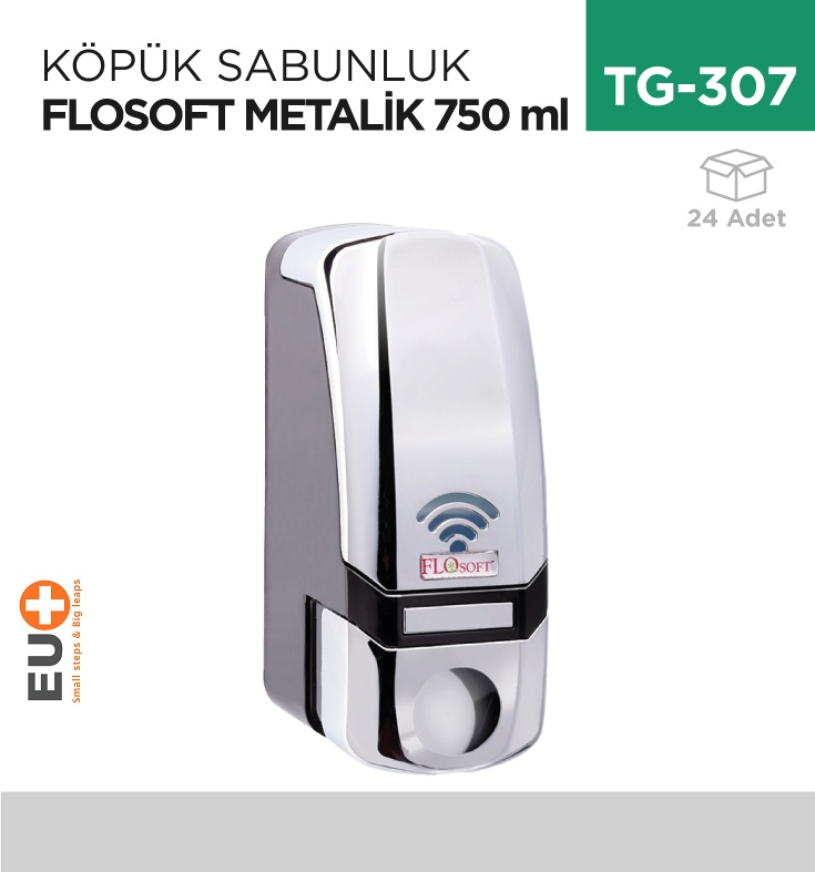 +Köpük Sabunluk Flosoft M.Gri 750 Ml (F 136) - Koli:24 Adet