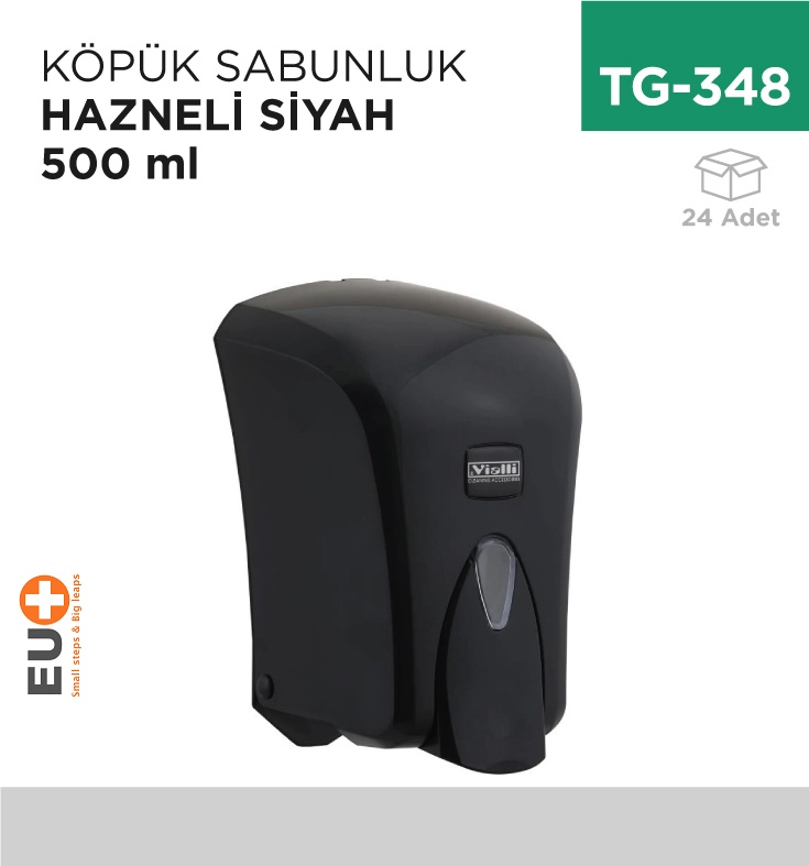 Köpük Sabunluk Hazneli Siyah 500 Ml (F5B)