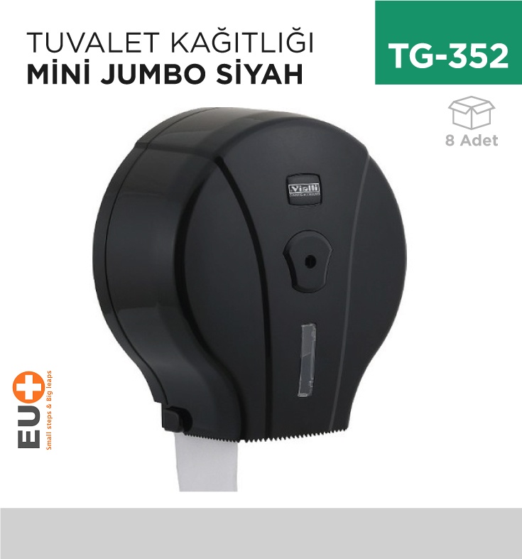 Tuvalet Kağıtlığı Mini Jumbo Siyah (Mj1B)