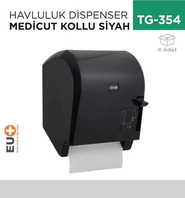 Havluluk Dispenser Medicut Kollu Siyah (K8B)