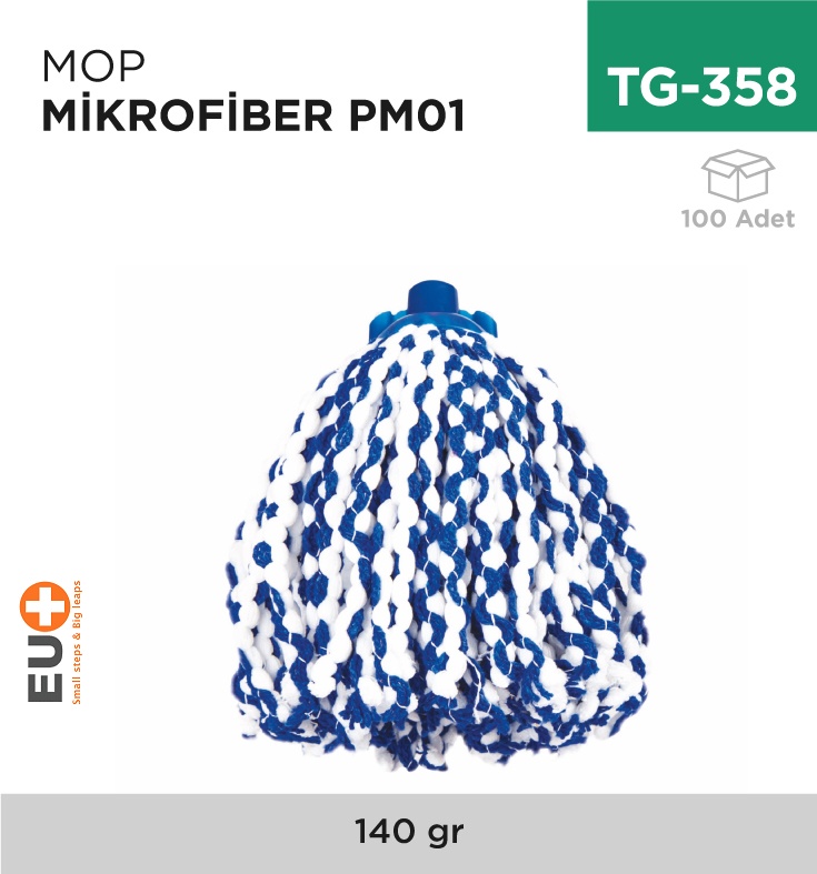 Mop Mikrofiber Elmop (Pm01) - Koli:100 Adet