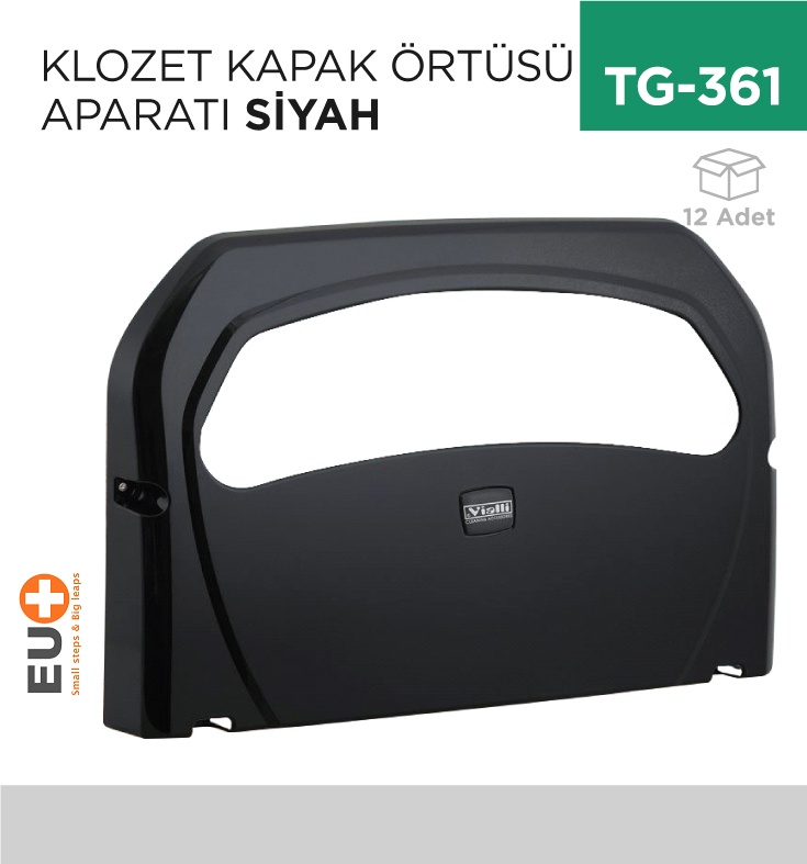 Klozet Kapak Örtüsü Aparatı Siyah (K7B)