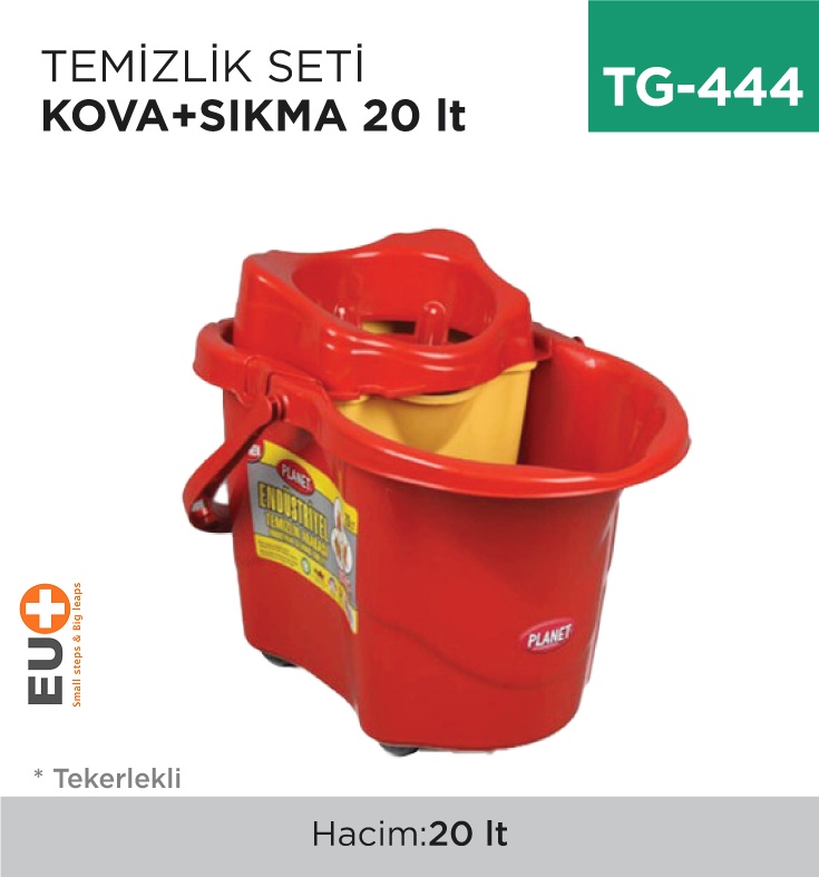 Temizlik Seti Kova+Sıkma 20 Lt (Up610) - Koli:1 Adet