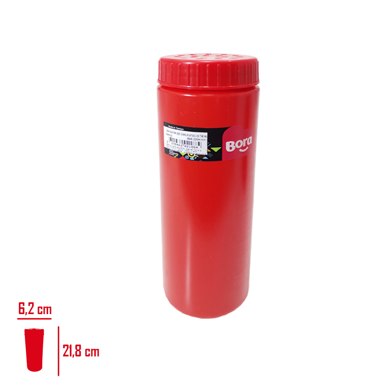 Bora Baharatlık Şişe Geniş Kapaklı 700 Ml Kırmızı Bo-2188