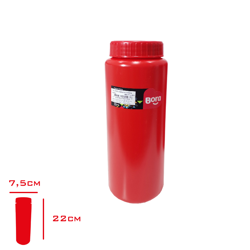 Bora Baharatlık Şişe Geniş Kapaklı 950 Ml Kırmızı Bo-2198