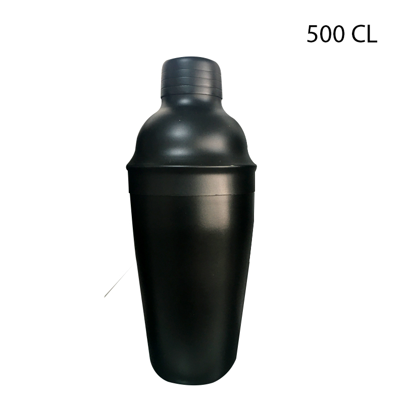 Biradlı Çelik Kokteyl Shaker Siyah 500 Cl Brd-500-S