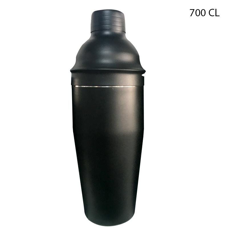 Biradlı Çelik Kokteyl Shaker Siyah 700 Cl Brd-700-S