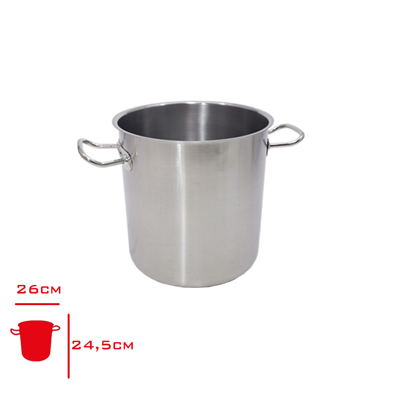 Ulutaş Silindirik Tencere Tabansız Kapaklı 24*24 Cm End-Stk-003