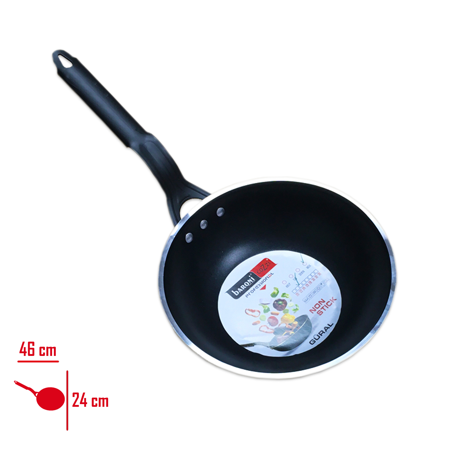 Baroni Wok Tava 24 Cm 804/24 - ENDÜSTRİ