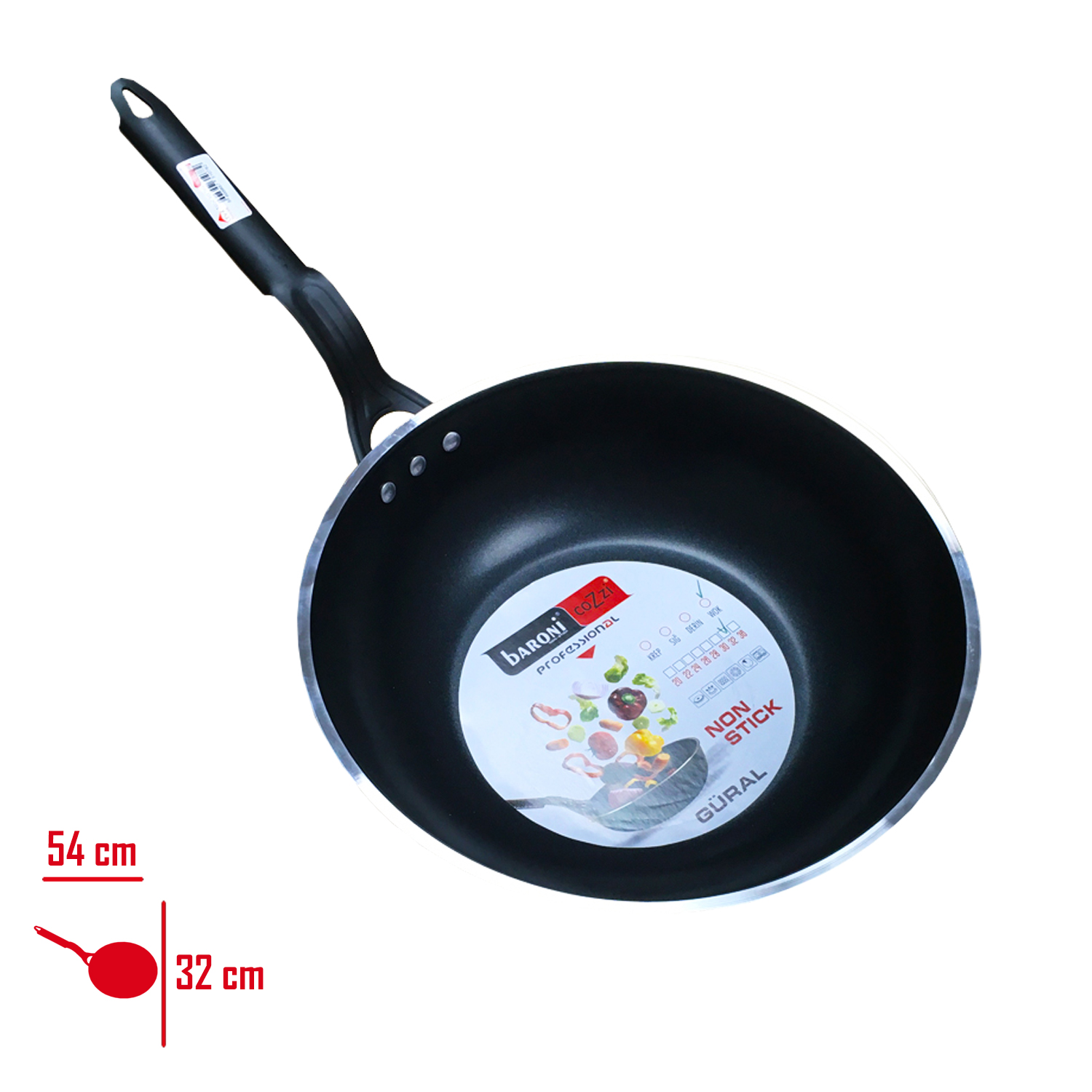 Baroni Wok Tava 32 Cm 804/32