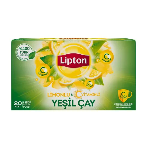 Lipton Yeşil Çay Limon 20'Li Paket