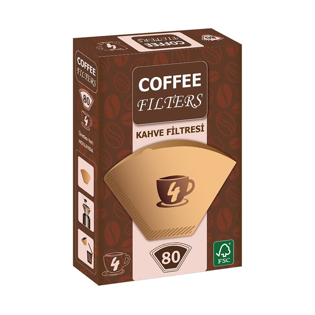 Filtre Kahve Kagıdı 1/4 (Paket=80Adet) Coffee Mate - guzeltedarik.com